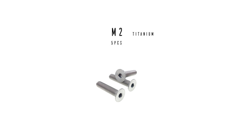 M2 Hex Titanium Flat Head Socket Cap Screw