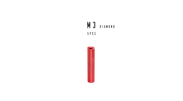 M3 Aluminum Alloy Standoff (Diamond - Red)