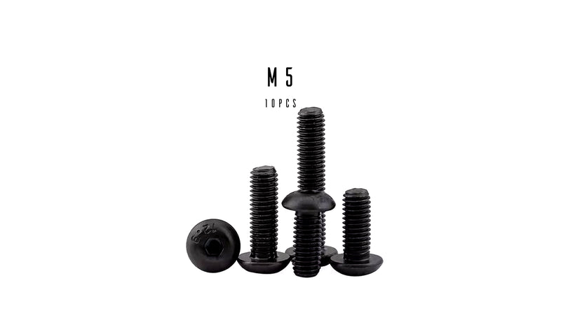 M5 Hex Button Head Socket Cap Screw (12.9 Steel Black Oxide)