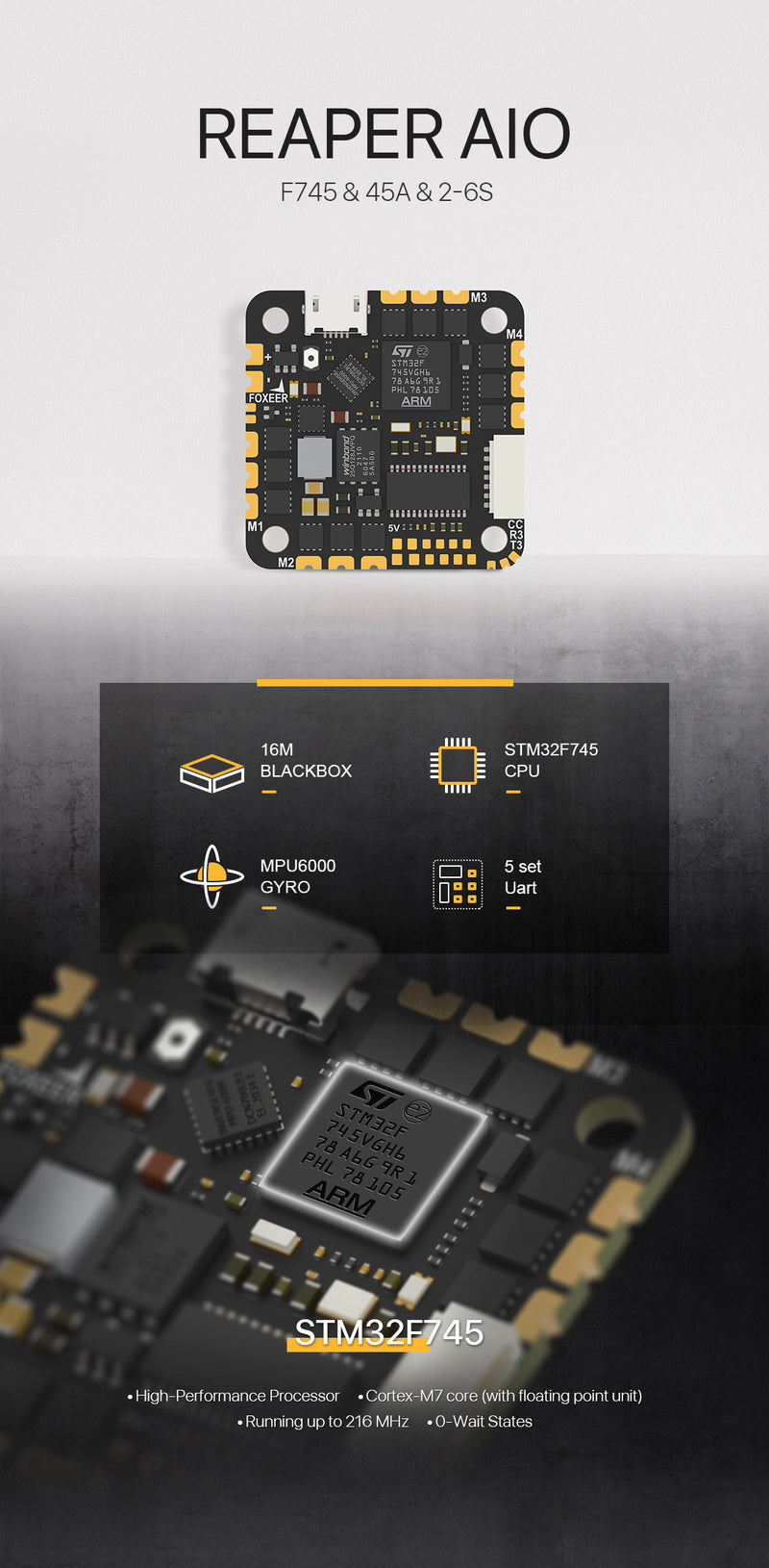 Foxeer Reaper F745 45A BLS 2-6S AIO