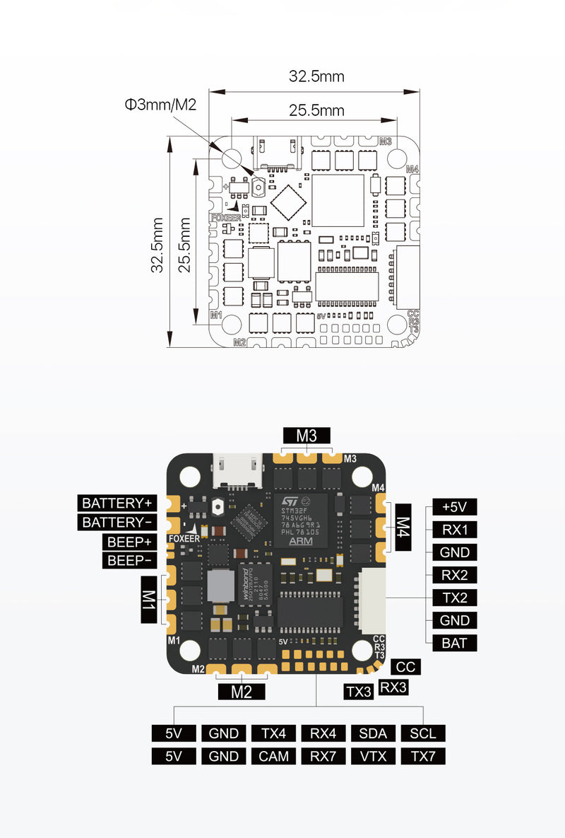 Foxeer Reaper F745 45A BLS 2-6S AIO