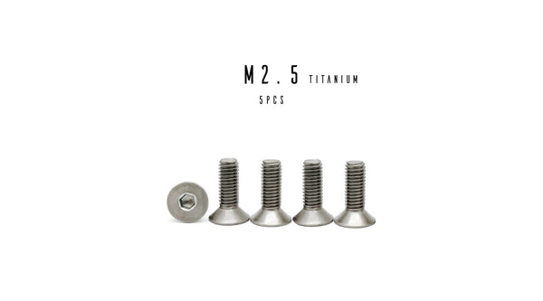 M2.5 Hex Titanium Flat Head Socket Cap Screw