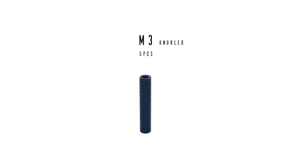 M3 Aluminum Alloy Standoff (Knurled - Black)