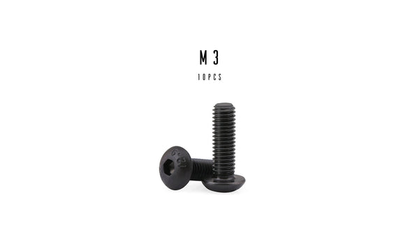 M3 Hex Button Head Socket Cap Screw (12.9 Steel Black Oxide)